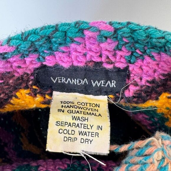 Veranda Wear Crossbody Bag Pink Multicolor Woven Boho Hippie Festival Handmade - Picture 4 of 10